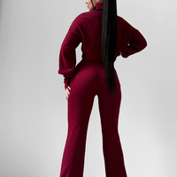 Cozy Elegance Set Bordo - плетен комплект