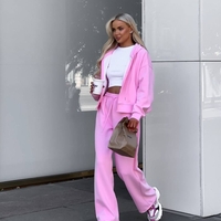 ROOV Pink Спортен широк екип от памук