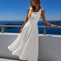 “Capri Dots” white - Лятна рокля