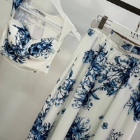 “ Blue Floral Bustier Set “ - бюстие и пола
