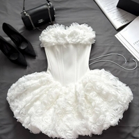 “ Angel Rosé Bloom Corset” Dress - Бяла рокля