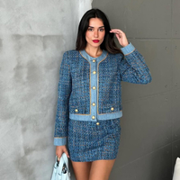 Дамски костюм Букле  „Blue Charm“ – сако и пола