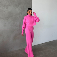 Cozy Elegance Set Pink - плетен комплект с пуловер и панталон