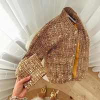 Златен бомбър/яке с пайети