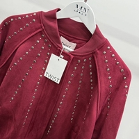 Bomber Chic Bordo– яке/бомбър от набук с кабзи