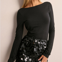 „Glam Night“ Black  къса пола пайети