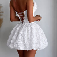“ Angel Rosé Bloom Corset” Dress - Бяла рокля