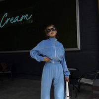 Velour Touch Set Blue – спортен екип от мек велур