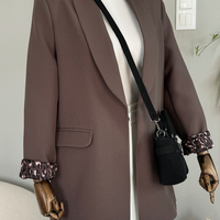 Mocha Tailored Blazer – Издължено кафяво сако