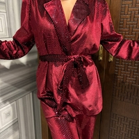 “Shine Party Suit” red – Елегантен костюм с пайети