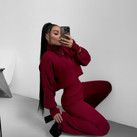 Cozy Elegance Set Bordo - плетен комплект