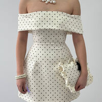 “Polka Chic” white - Рокля