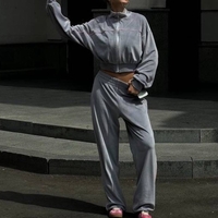 Velour Touch Set Grey – спортен екип от мек велур