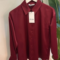 Midnight Satin Shirt Bordo- сатенена риза