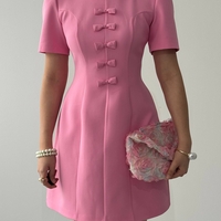 “Bella” pink - рокля с панделки