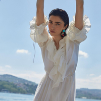 Дълга Риза-Рокля “Breeze Tie” white