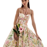 “ Botanical Bloom” Inspired by Zimmermann - Premium Рокля
