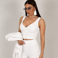 “ Sofia Pinstripe “ white - сако, елек и панталон