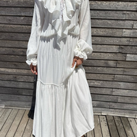 Дълга Риза-Рокля “Breeze Tie” white