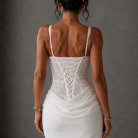 “Aloha Ivory Muse Corset Mini Dress” - Елегантна рокля
