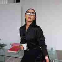 Midnight Satin Shirt Black - сатенена риза