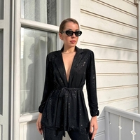 “Shine Party Suit” Black – Елегантен костюм с пайети