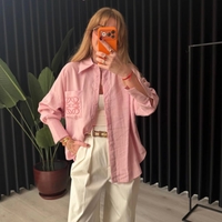 “Loewe Style” pink - Oversize риза