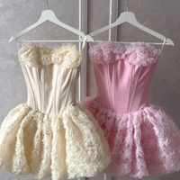 “ Angel Rosé Bloom Corset” Dress - butter