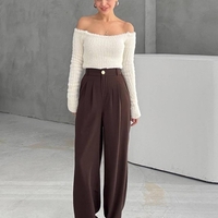 Mocha Wide High - Кафяв панталон