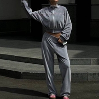 Velour Touch Set Grey – спортен екип от мек велур