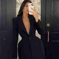 “ Midnight  Power  Blazer Dress” - Блейзър-Рокля