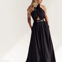 “HALTER ELEGANCE” black - гащеризон