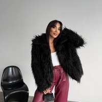 Дългокосместа Лама- палто Black