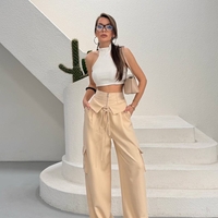 “Corset Cargo” Beige - панталон
