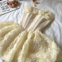“ Angel Rosé Bloom Corset” Dress - butter