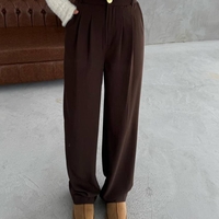 Mocha Wide High - Кафяв панталон