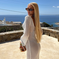 “Oceana Backless” ekru – дълга плажна рокля