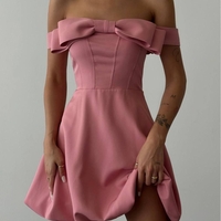 Eleganza – Елегантна рокля с панделка Pink