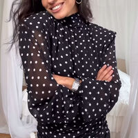 “Paris Chic” black - Рокля на точки от шифон