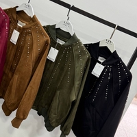 Bomber Chic  Black– яке/бомбър от набук с кабзи