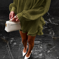 “ Ariana” green – Елегантна шифонена рокля
