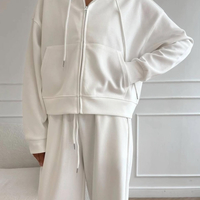 ROOV White Спортен широк екип от памук