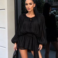 “ Ariana” black – Елегантна шифонена рокля
