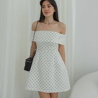 “Polka Chic” white - Рокля