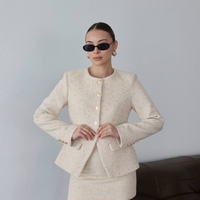 “ Paris Elegance”   Beige – елегантен комплект сако и пола