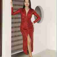 Блестяща вечерна рокля „Diva“ Red