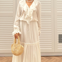Дълга Риза-Рокля “Breeze Tie” white