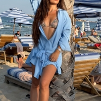 “ SUMMER WRAP”  Blue риза-рокля