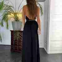 “HALTER ELEGANCE” black - гащеризон