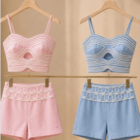 “ Summer Glow” pink – топ и къси панталони